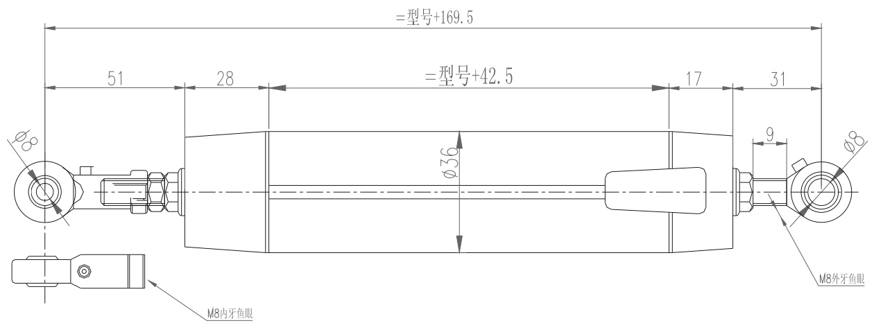 LTR位移传感器外形尺寸